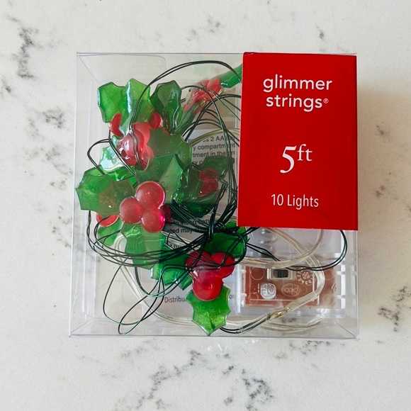 Pier 1  Holly Glimmer 5' LED  String lights - Picture 3 of 15